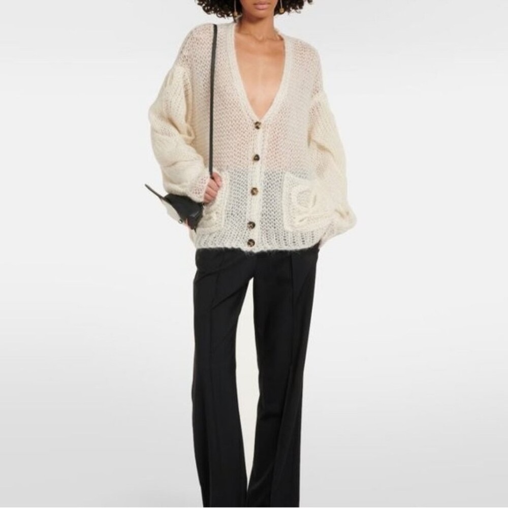 Loewe Anagram Wool Cardigan Sweater